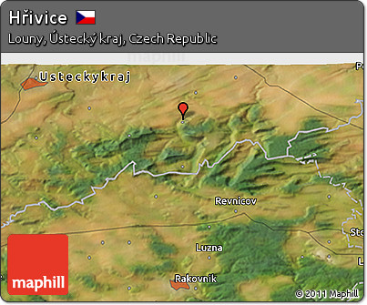 Satellite 3D Map of Hřivice