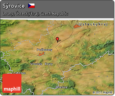 Satellite 3D Map of Sýrovice
