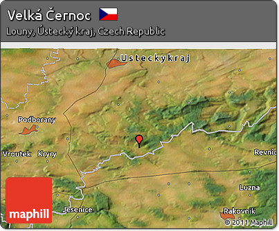 Satellite 3D Map of Velká Černoc