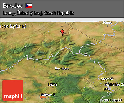 Satellite 3D Map of Brodec