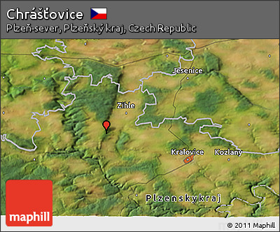 Satellite 3D Map of Chrášťovice