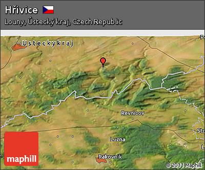 Satellite 3D Map of Hřivice