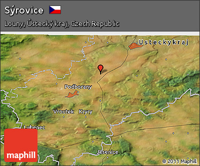 Satellite 3D Map of Sýrovice
