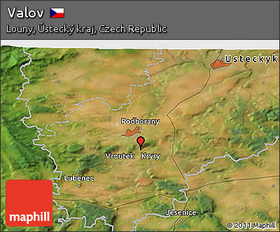 Satellite 3D Map of Valov