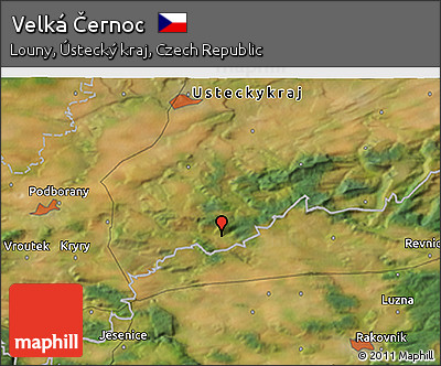 Satellite 3D Map of Velká Černoc