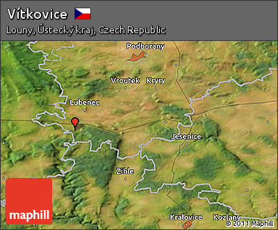 Satellite 3D Map of Vítkovice