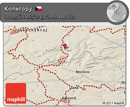 Shaded Relief 3D Map of Konětopy