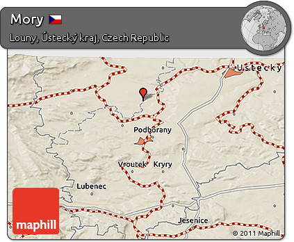 Shaded Relief 3D Map of Mory