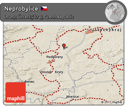 Shaded Relief 3D Map of Neprobylice