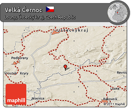Shaded Relief 3D Map of Velká Černoc