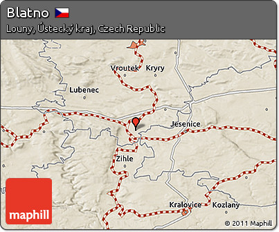 Shaded Relief 3D Map of Blatno