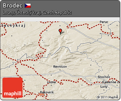 Shaded Relief 3D Map of Brodec