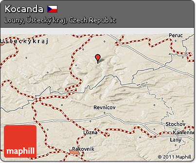Shaded Relief 3D Map of Kocanda