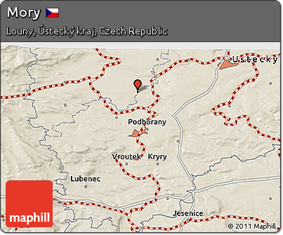 Shaded Relief 3D Map of Mory