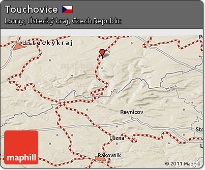 Shaded Relief 3D Map of Touchovice