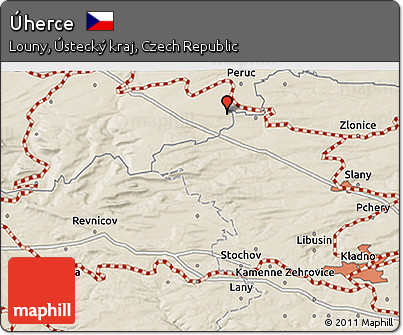 Shaded Relief 3D Map of Úherce