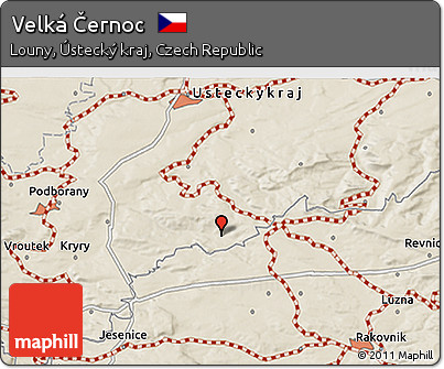 Shaded Relief 3D Map of Velká Černoc