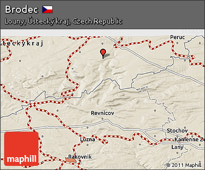 Shaded Relief 3D Map of Brodec