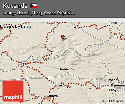Shaded Relief 3D Map of Kocanda