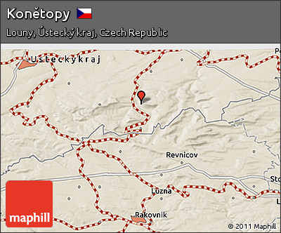 Shaded Relief 3D Map of Konětopy