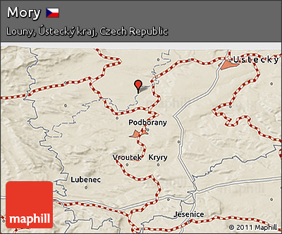 Shaded Relief 3D Map of Mory