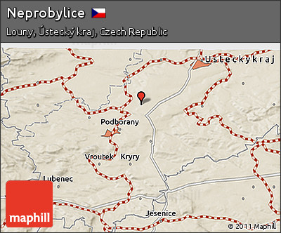 Shaded Relief 3D Map of Neprobylice