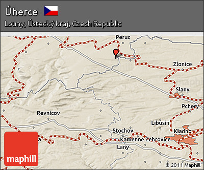Shaded Relief 3D Map of Úherce