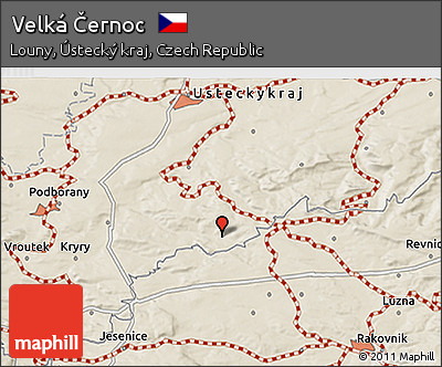 Shaded Relief 3D Map of Velká Černoc