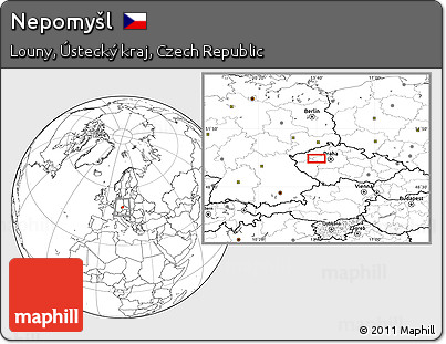 Blank Location Map of Nepomyšl