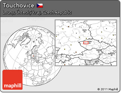 Blank Location Map of Touchovice