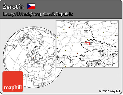 Blank Location Map of Žerotín