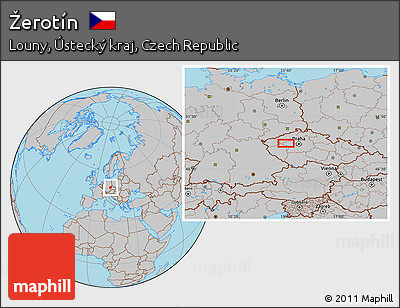 Gray Location Map of Žerotín