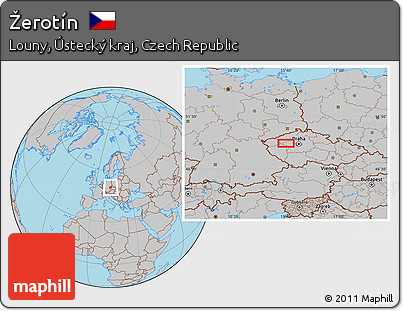 Gray Location Map of Žerotín