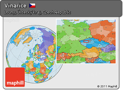 Political Location Map of Vinařice