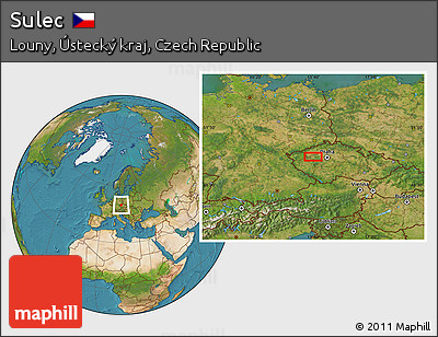 Satellite Location Map of Sulec