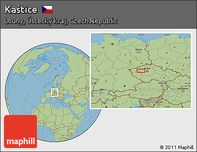 Savanna Style Location Map of Kaštice