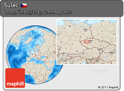 Shaded Relief Location Map of Sulec