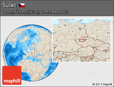 Shaded Relief Location Map of Sulec