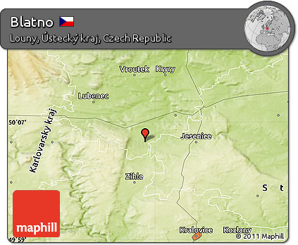 Physical Map of Blatno