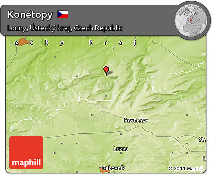 Physical Map of Konětopy