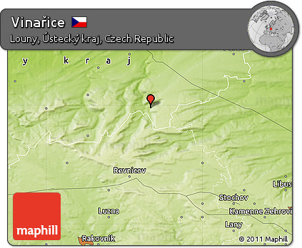 Physical Map of Vinařice