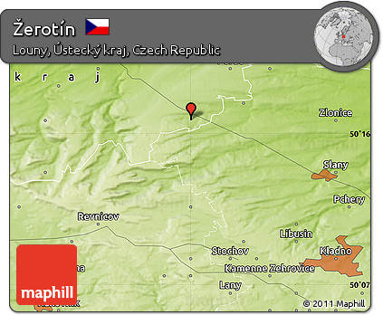 Physical Map of Žerotín