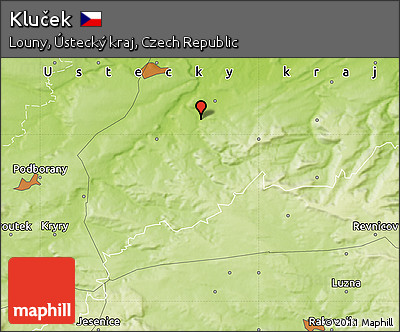 Physical Map of Kluček