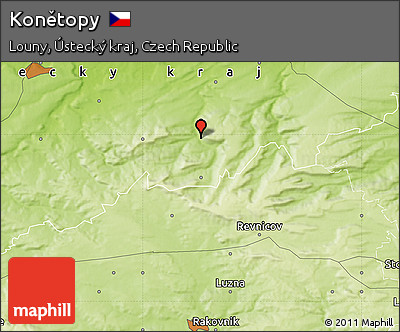 Physical Map of Konětopy