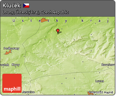Physical Map of Kluček