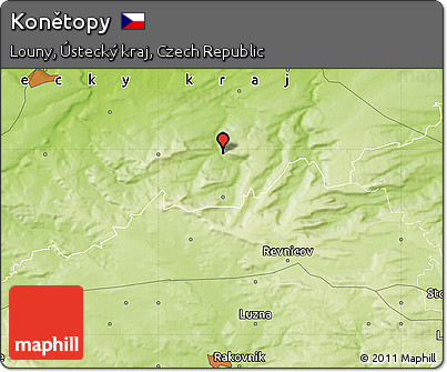 Physical Map of Konětopy