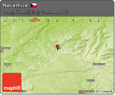 Physical Map of Nečemice