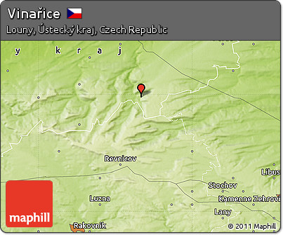 Physical Map of Vinařice