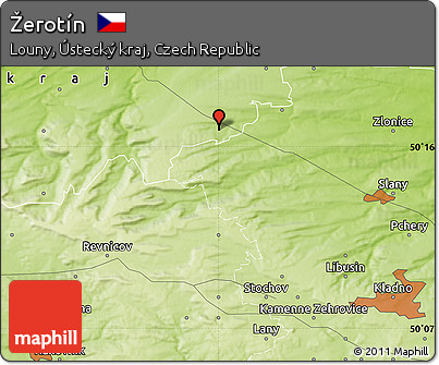 Physical Map of Žerotín