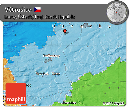 Political Map of Větrušice